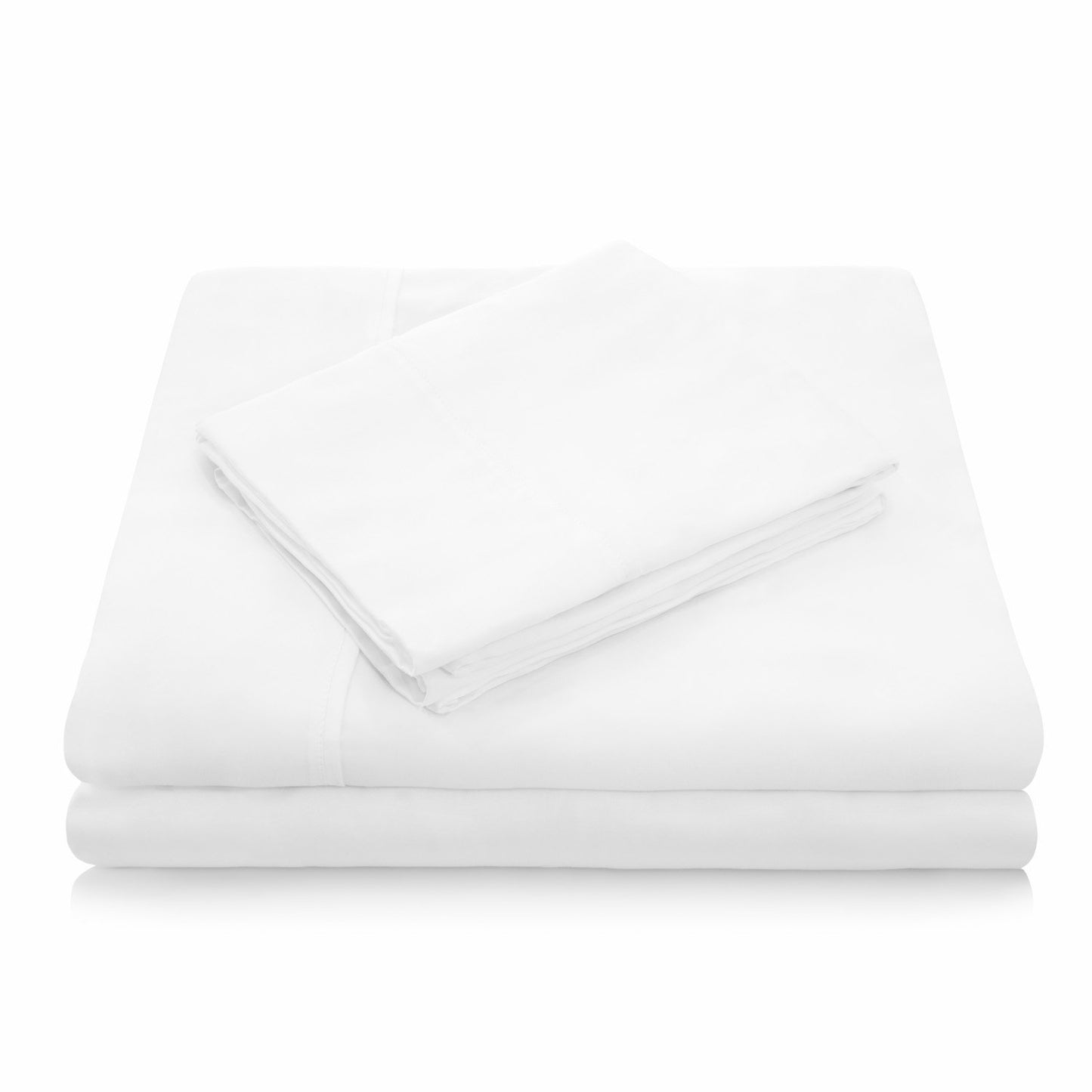 Malouf Soft and Eco Friendly Tencel Pillowcase-and-Sheet-Sets, Twin, White