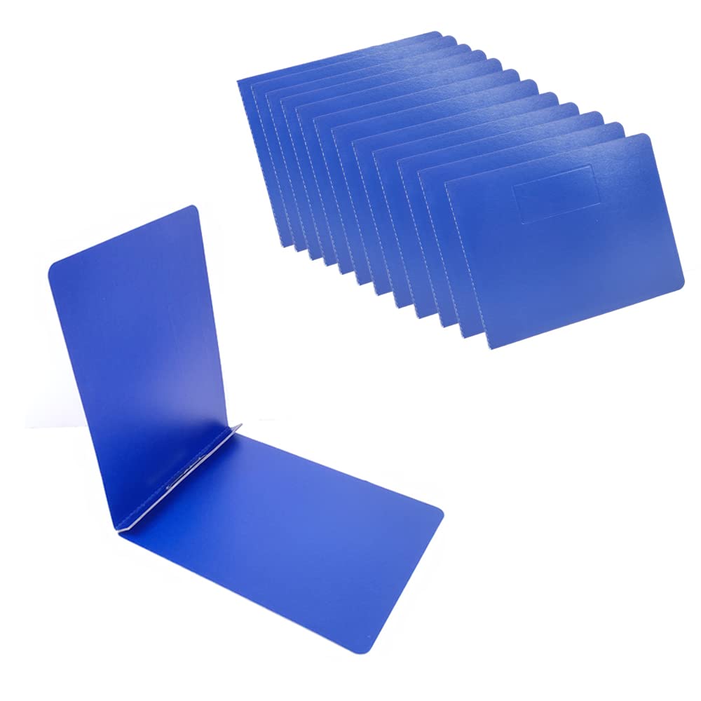 ESKEAR Fiberboard Binder,Sheet Size 8.5 x 11 Inches with Metal Prong Top Fastener with Compressor 2.75 Inch Centers, 2 Inch Capacity for Pressboard Report Cover,12 per Box (Blue))