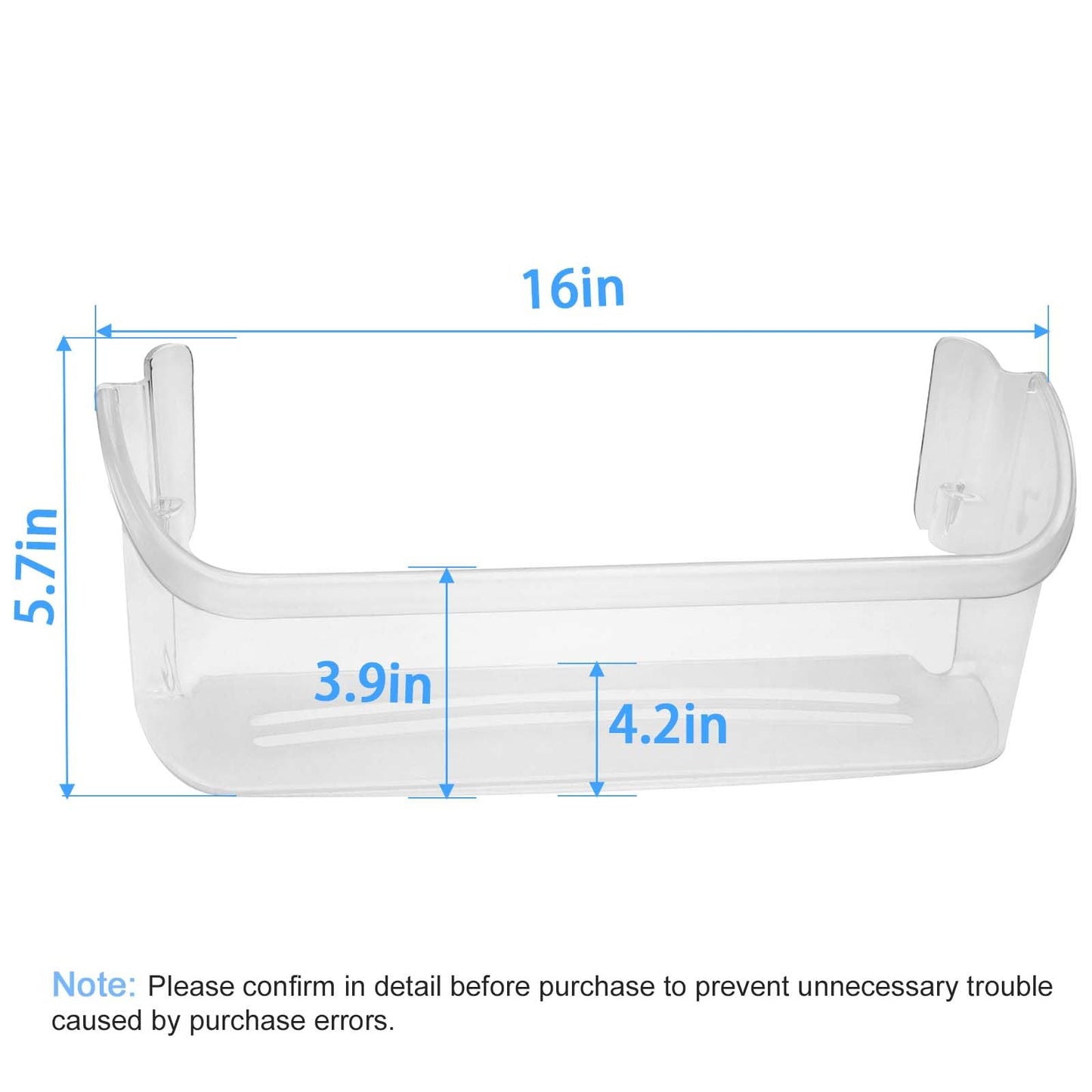 242126602 Replacement Refrigerator Door Shelf Bin Compatible with Frigidaire, Gibson, Kelvinator Refrigerator - Replaces 547407 AP6278233 PS12364199 EAP12364199 FFSS2625TS0 LFSS2612TF0 (2Pack)…