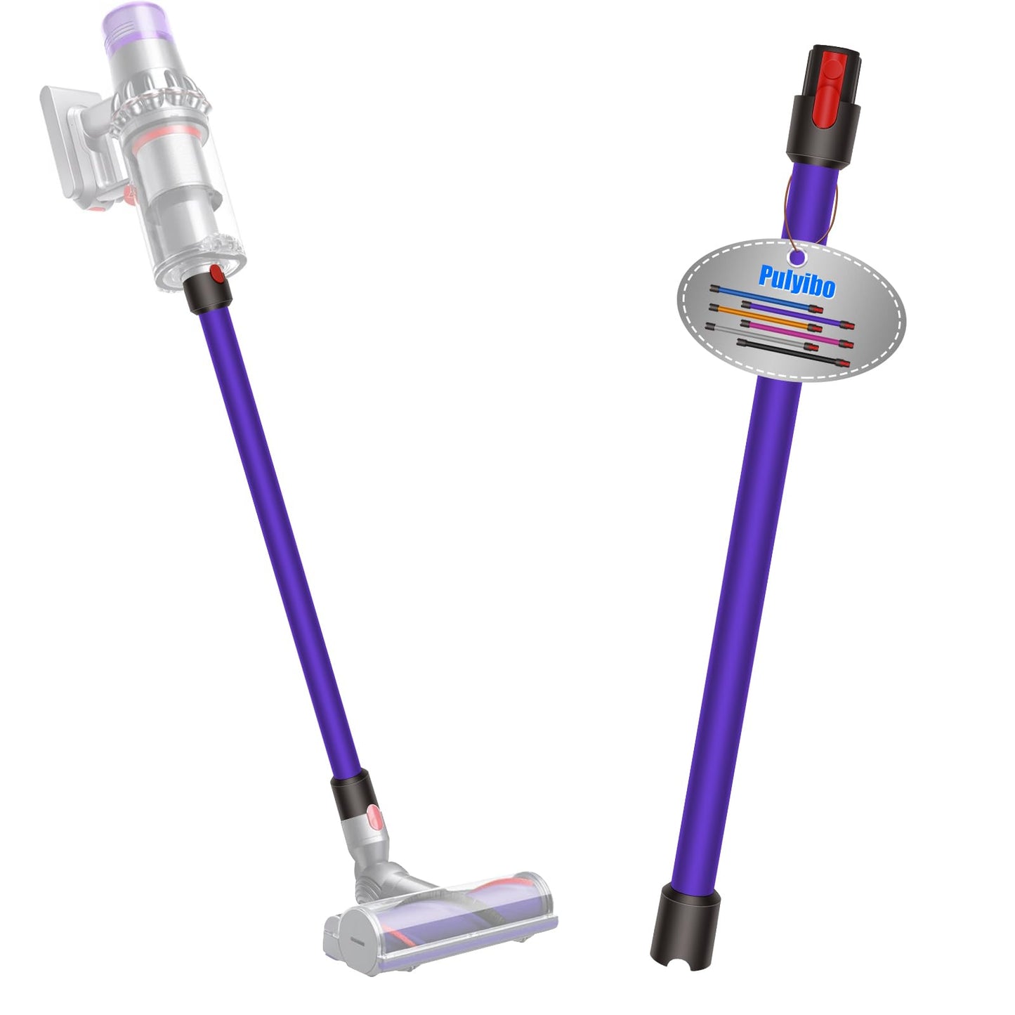 Pulyibo Extension Wand for Dyson Tube, Replacement Parts for Dyson Stick V15 V11 V10 V8 V7 Vacuum Cleaner, Replacement Wand Quick Release Wand 28.5 IN (Purple)