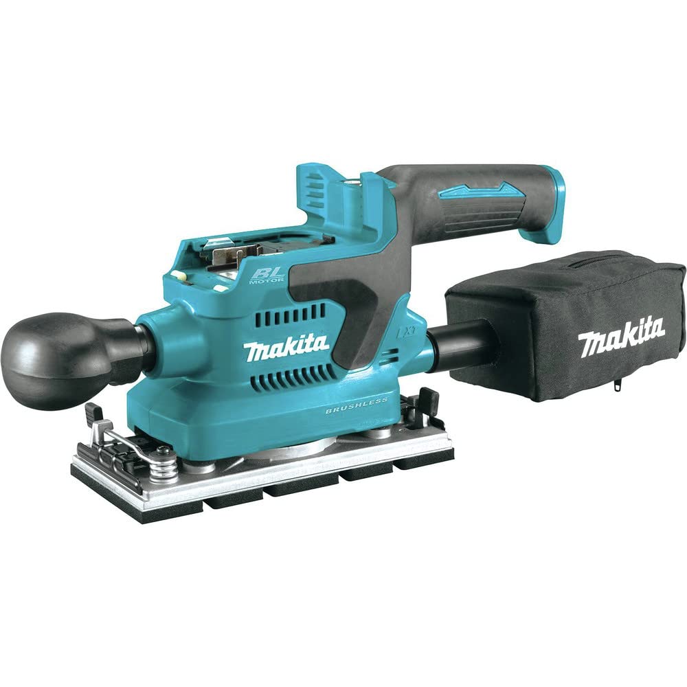 Makita XOB03Z 18V LXT® Lithium-Ion Brushless Cordless 1/3 Sheet Finishing Sander, AWS® Capable, Tool Only