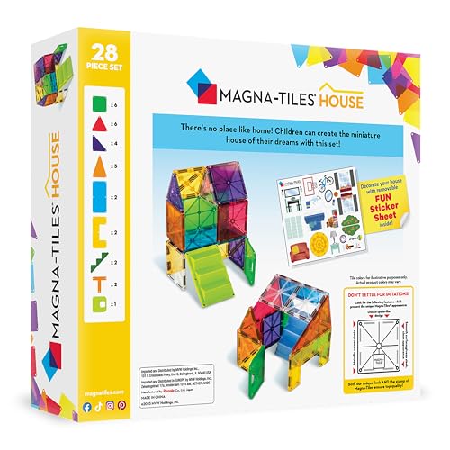 MAGNA-TILES House 28-Piece Magnetic Construction Set, The ORIGINAL Magnetic Building Brand