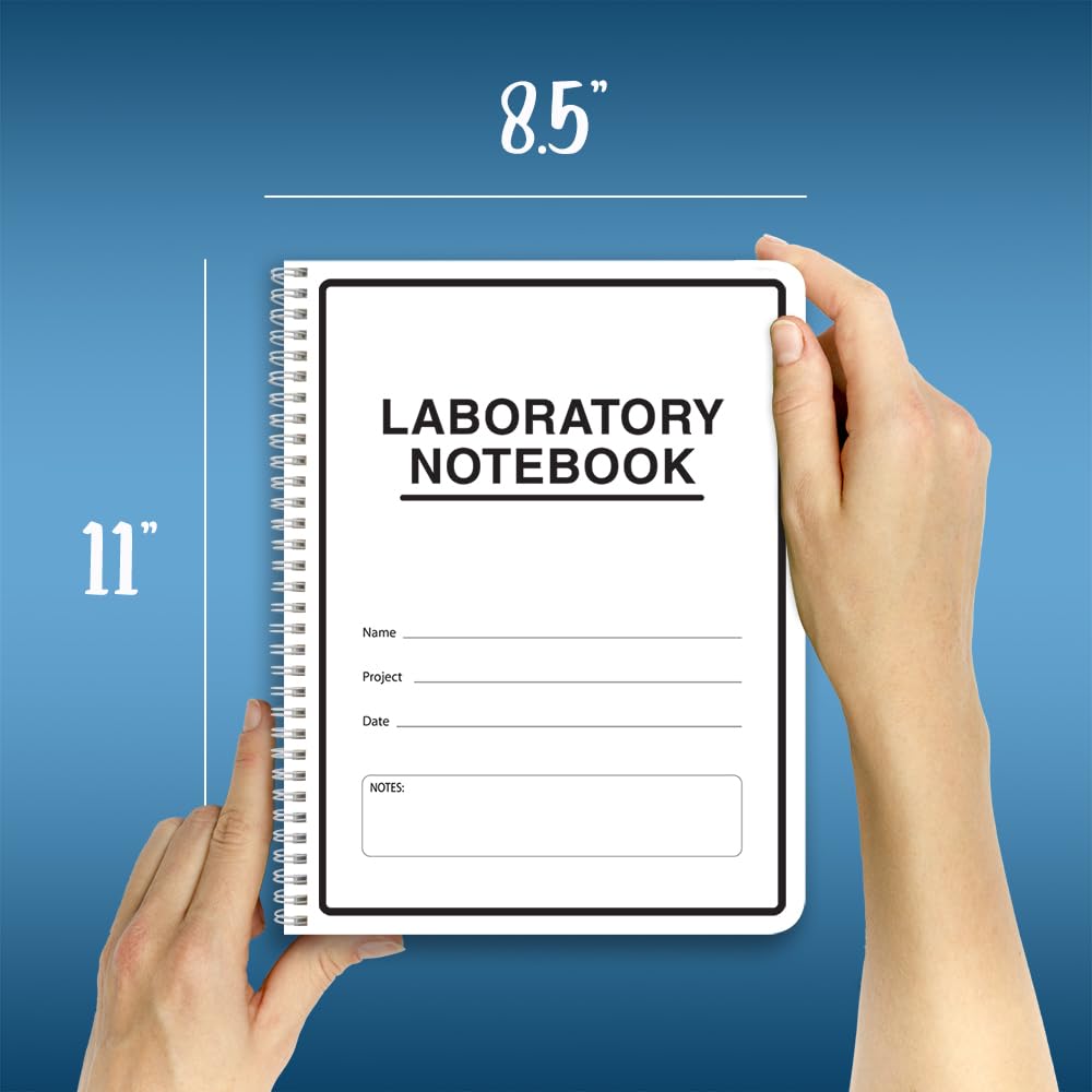 BookFactory Carbonless Lab Notebook/Laboratory Duplicator Book (Scientific Grid Format) - Contains Carbon Copies 8.5'' x 11''. 100 Sets of Pages, 200 Sheets Total [Wire-O Bound] (Made in USA)