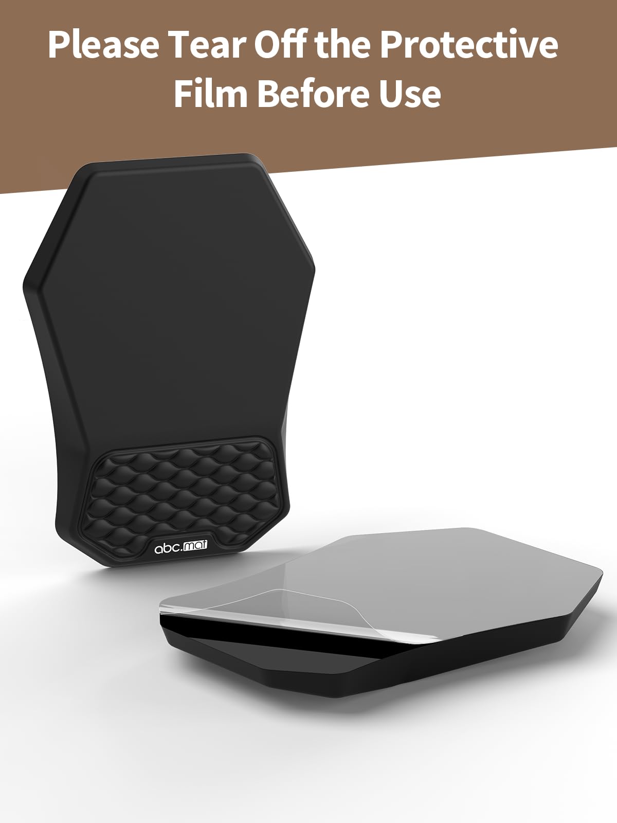 2-in-1 L-Shaped Desk Elbow Pads, Ergonomic Desk Edge Cushion & Mouse Pad Set with Wrist Rest, Soft Memory Foam Comfort Support for Wrist Arm Elbow, Non-Slip Base, Black
