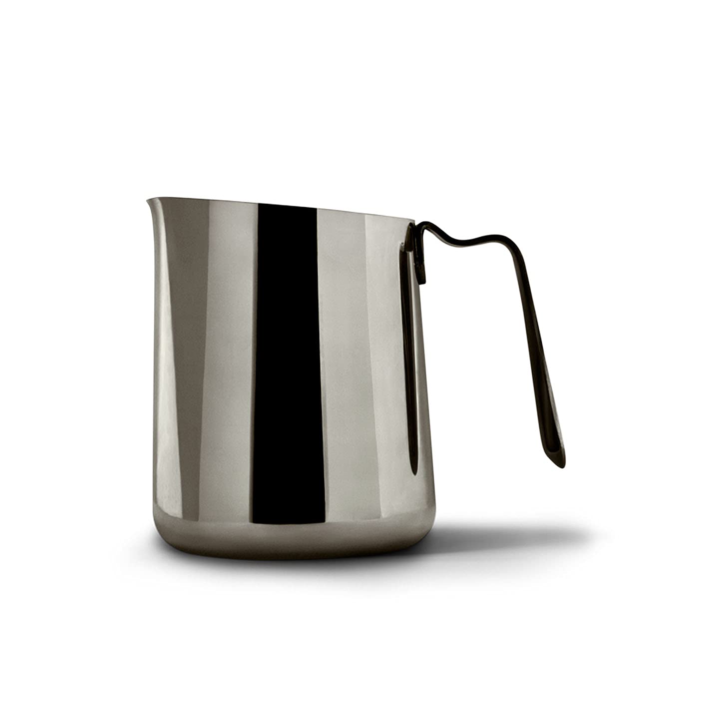 Fellow Eddy Steaming Pitcher - Milk Frother Pitcher with Fluted Spout, Premium Barista Tools for Precision Latte Art, 18/8 Stainless Steel, Graphite, 18oz Jug