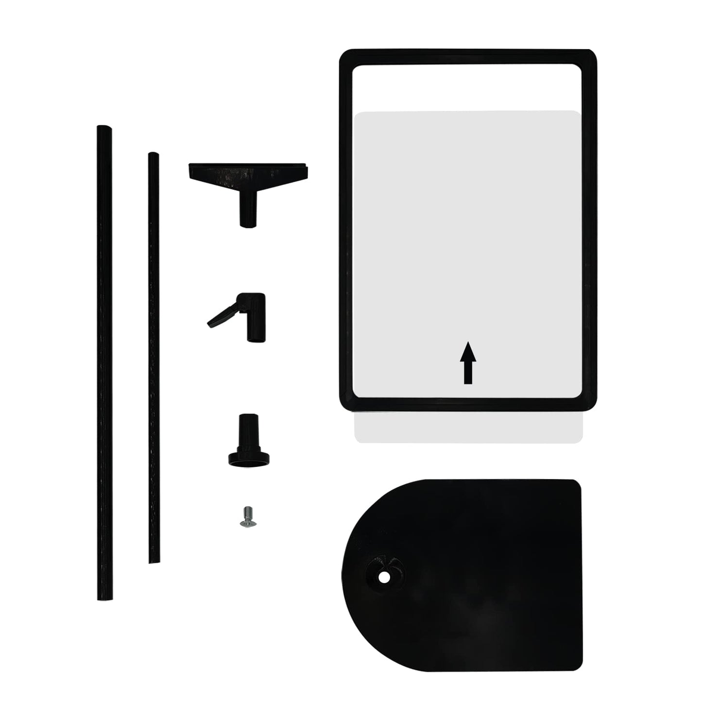 BUTUNITA Sign Holder Stand 8.5x11 Inch for Floor Table, Adjustable Tabletop Sign Holder Floor Poster Stand, Vertical & Horizontal View (Black,4Pcs)