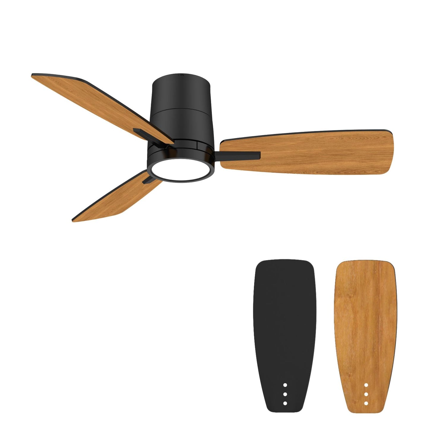 Atolit Ceiling Fans with Lights,42 inch,Quiet Reversible Motor,Easy to Install,6 Speeds,Dimmable,Timer, Black Modern Ceiling Fan for Living Room, Bedroom, Kitchen, Dining room, Office