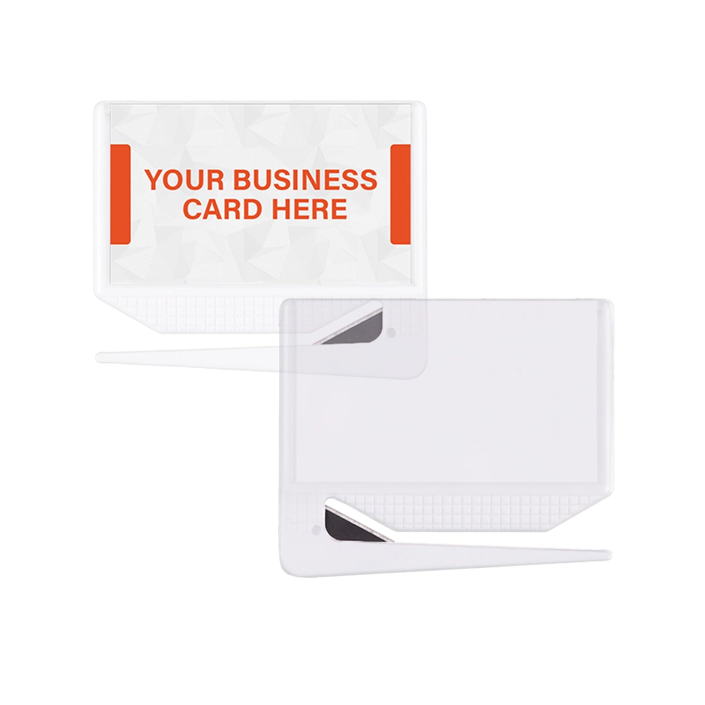 Uncommon Desks Business Card Letter Openers - (25 Pack) (Clear) Professional Letter Openers with Business Card Insert, Perfect Promotional Item for Business