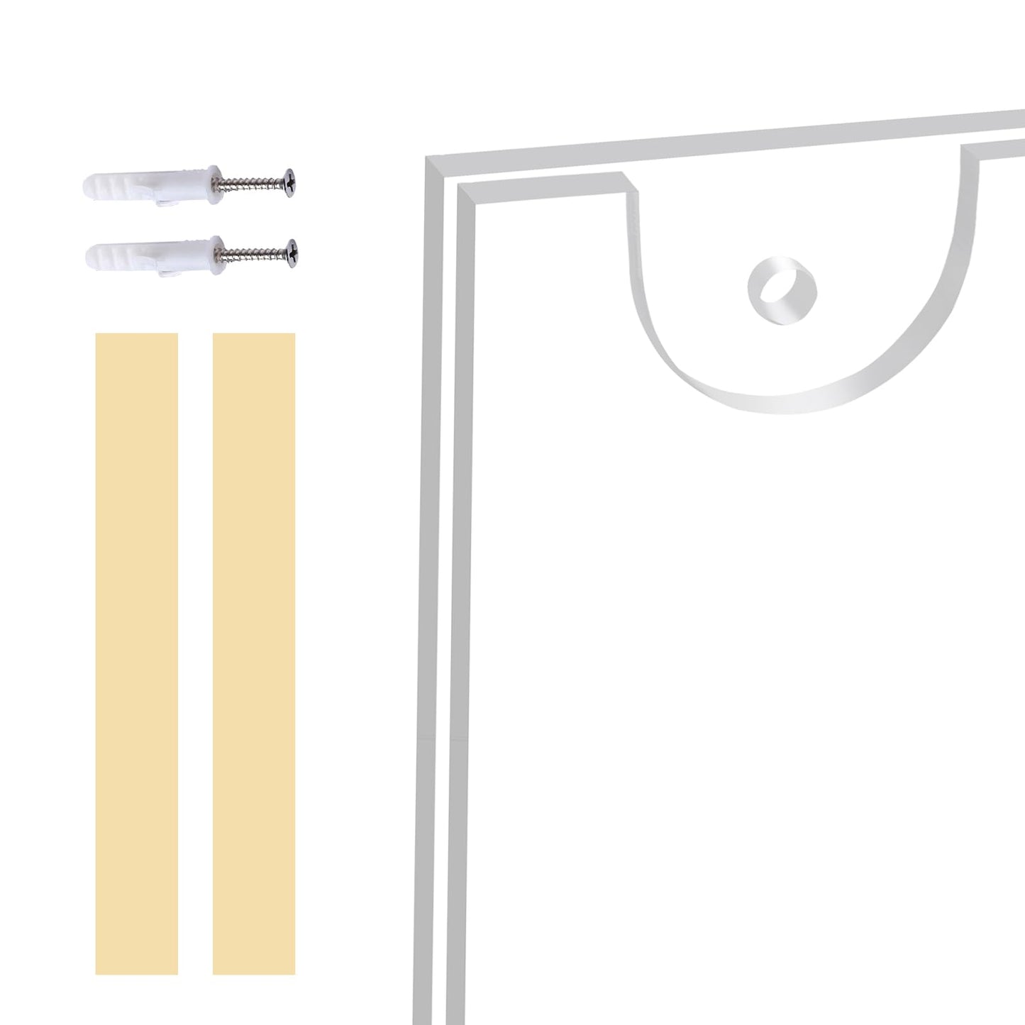 Acrylic Sign Holder 11x17 Vertical, Wall Mount Document Holder, Clear Plastic Picture Frame with Tape Adhesive and Screws for Office, Home, Store, Restaurant - 6 Pack