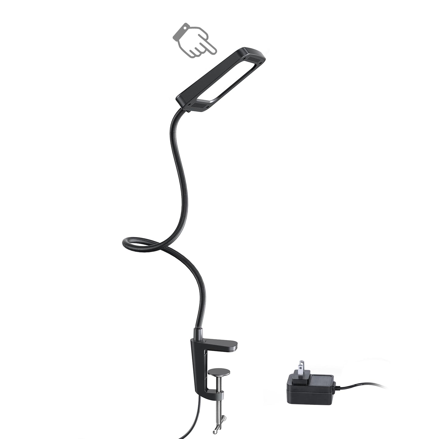 TROND LED Desk Lamp with Clamp, 1000LM Super Bright 3-Level Dimmable Desk Light 6000K Daylight, Extra-Long Flexible Gooseneck Clip on Light, Eye-Care Clamp Lamp for Painting, Workbench,Reading
