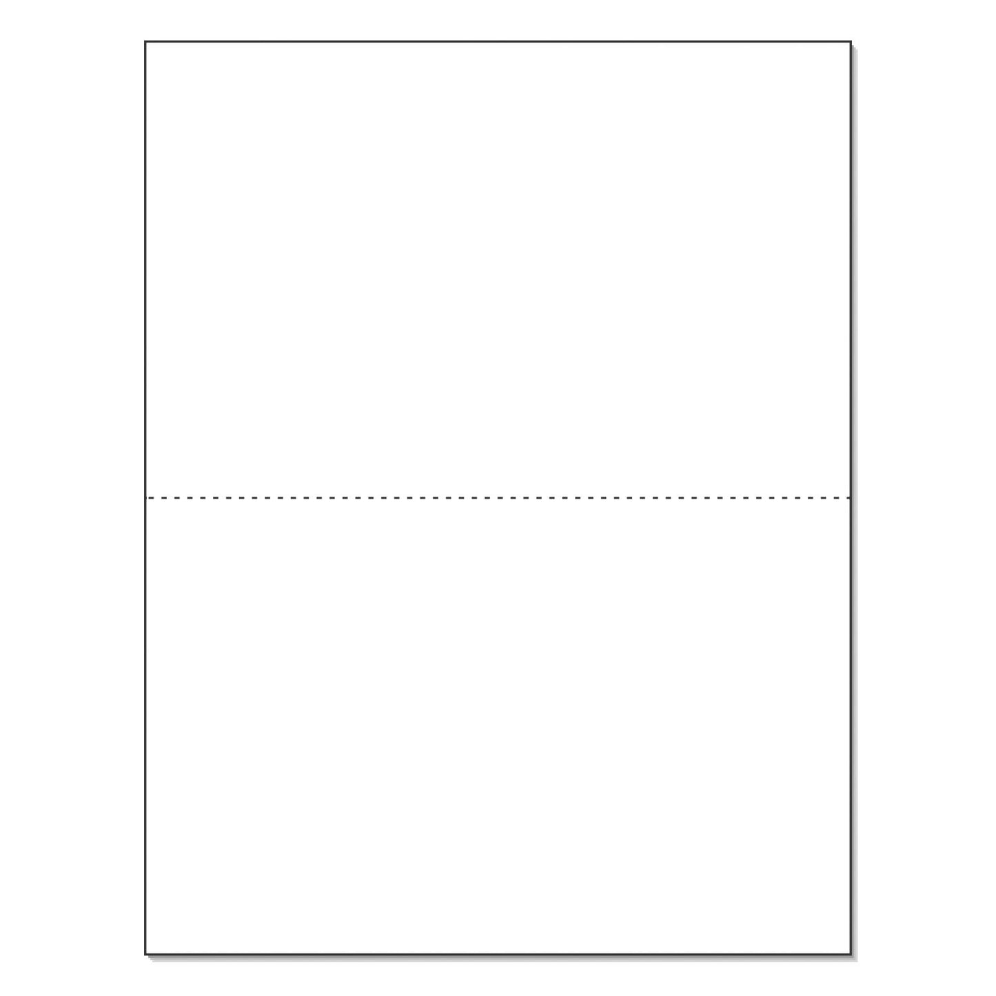 NextDayLabels - Letter Size White Perforated Blank Post Card Cardstock, 75lb Cover (203 gsm) 2 per Page, Cards Measure 8.5" X 5.5", Inkjet/Laser Compatible - 100 Sheets / 200 Cards