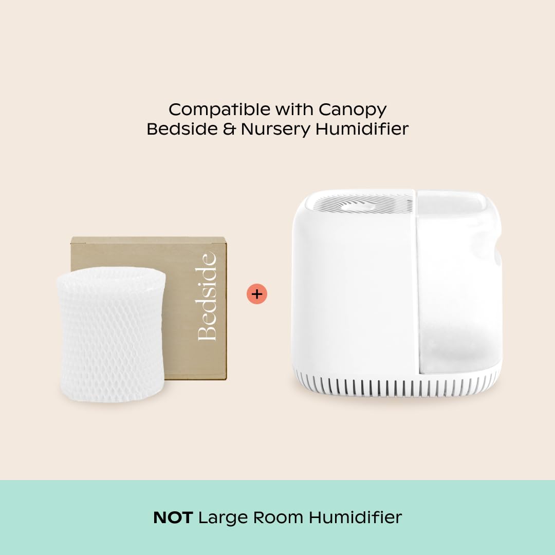 Canopy Original Bedside Humidifier Filters, Replacement Filters - Compatible with Canopy Bedside Humidifiers, Made with Wood Pulp, Paper Filter, Replace Every Six Weeks - Pack of 3