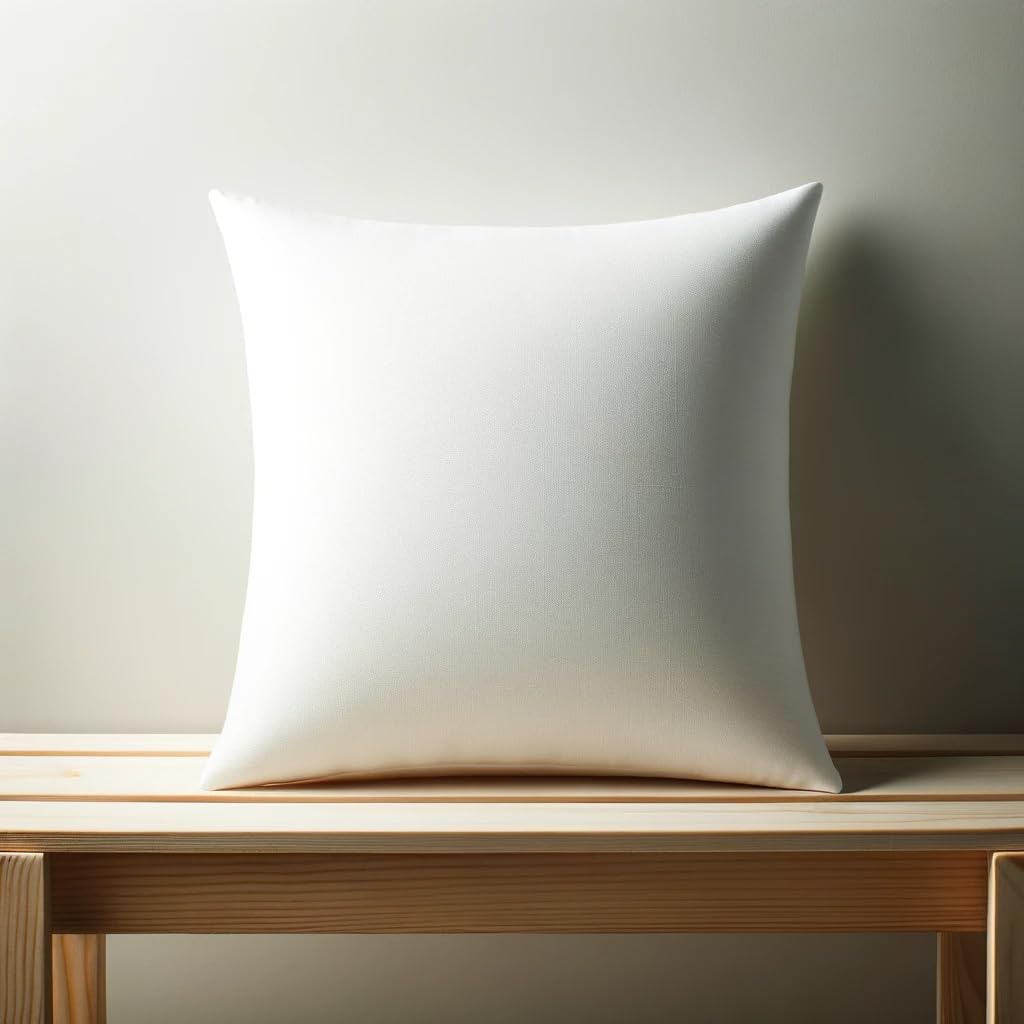 Calibrate Timing Plush and Durable Throw Pillow Inserts - 18 x 18 inches Set of 8, Hypoallergenic Polyester Fiber Fill - Perfect for Decorative Cushion Covers, Sofa and Bed Accent