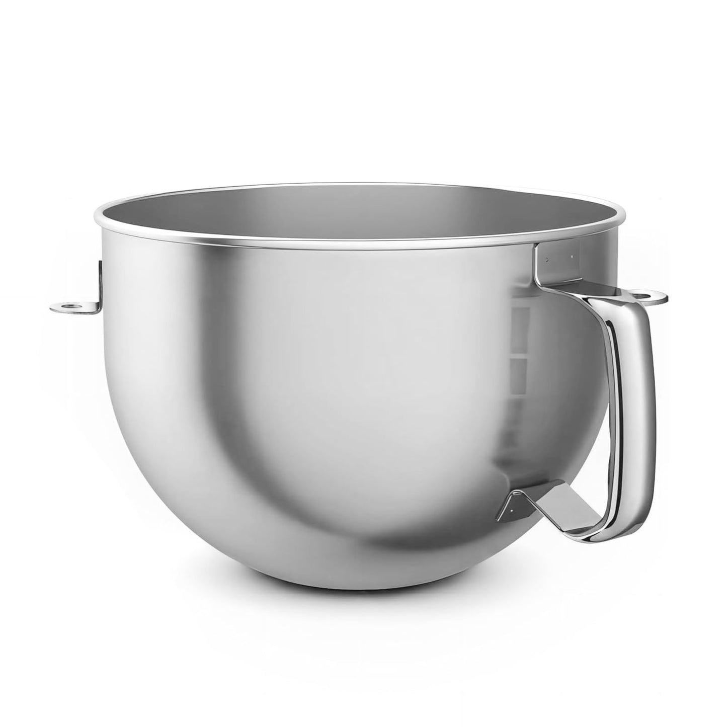 CHUDODO Stainless Steel Mixer Bowl, Compatible with KitchenAid Series 5.5-6 QT Lift Stand Mixer, Suitable for kV25, KP26, KB26,Dishwasher Safe, Heavy Duty, No Residue, Ergonomic Handle