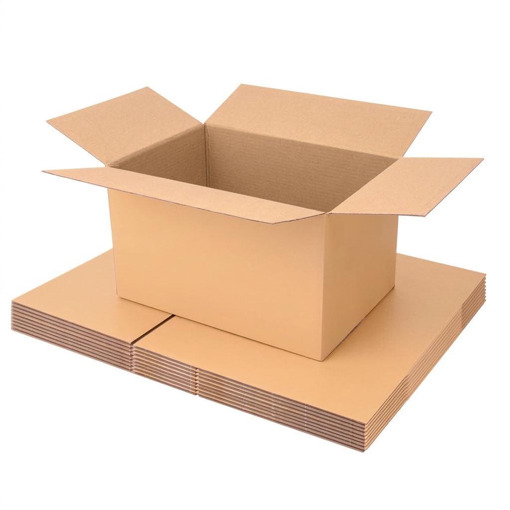 DEZIBOX 10x7x6 Inches Shipping Boxes Medium 30 Pack, Brown Corrugated Cardboard Boxes for Packaging Small Business Mailing