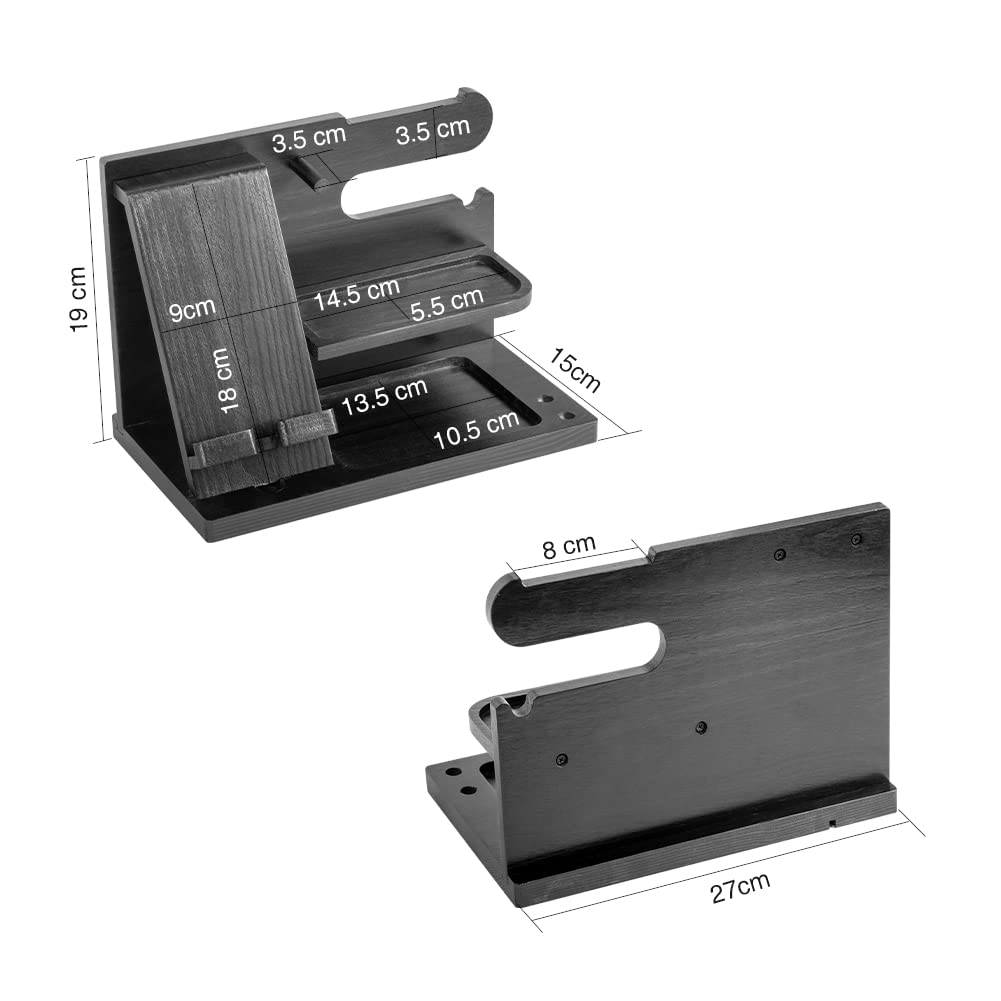 Gifts for Men Bedside Organiser Wood Phone Docking Station Dad Birthday Gifts for Him Nightstand Key Wallet Watch Stand Mens Gifts for Xmas Presents for Dad Husband Boyfriend Anniversary & Christmas