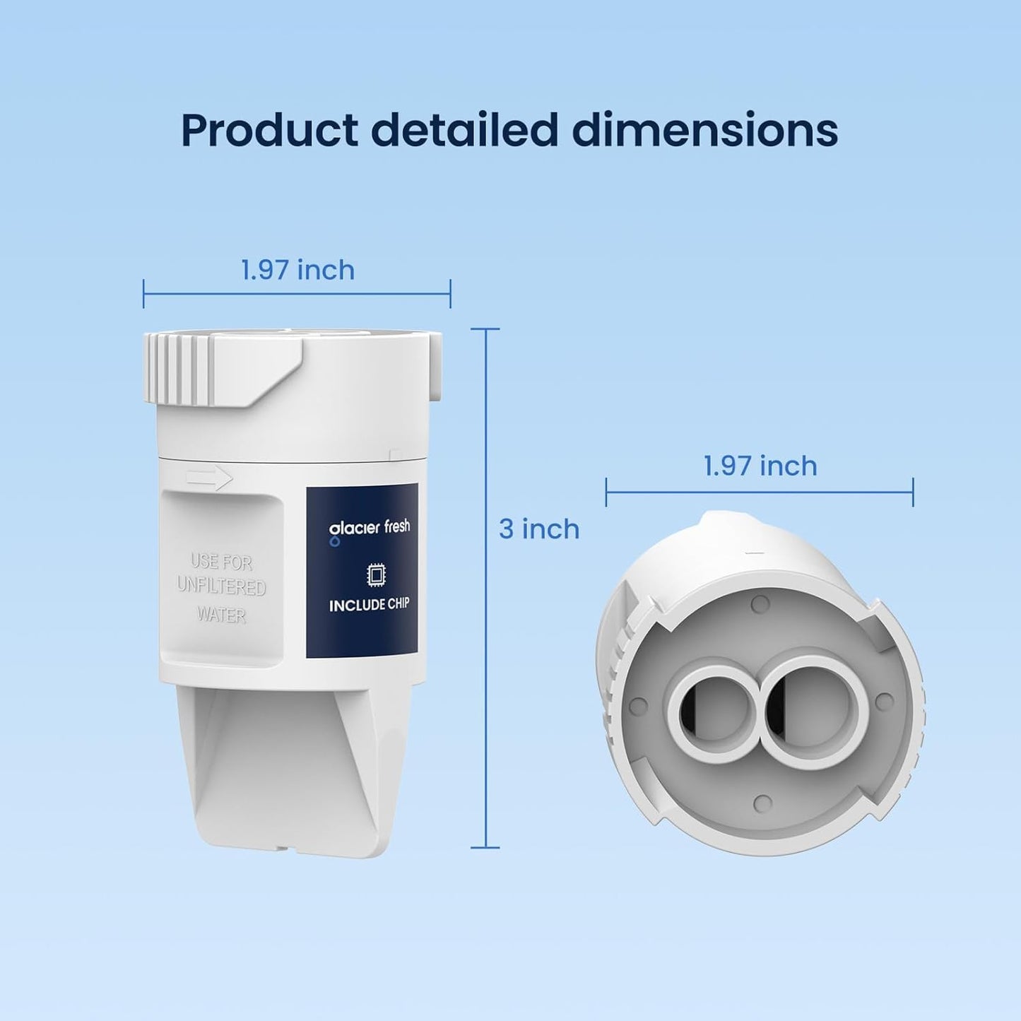GLACIER FRESH WR17X33825 Bypass Filter Plug Compatible with GE XWFE Refrigerators with RFID Chip, Replaces AP6989494, WR17X30044, PD00064213, PS16217315, EAP16217315
