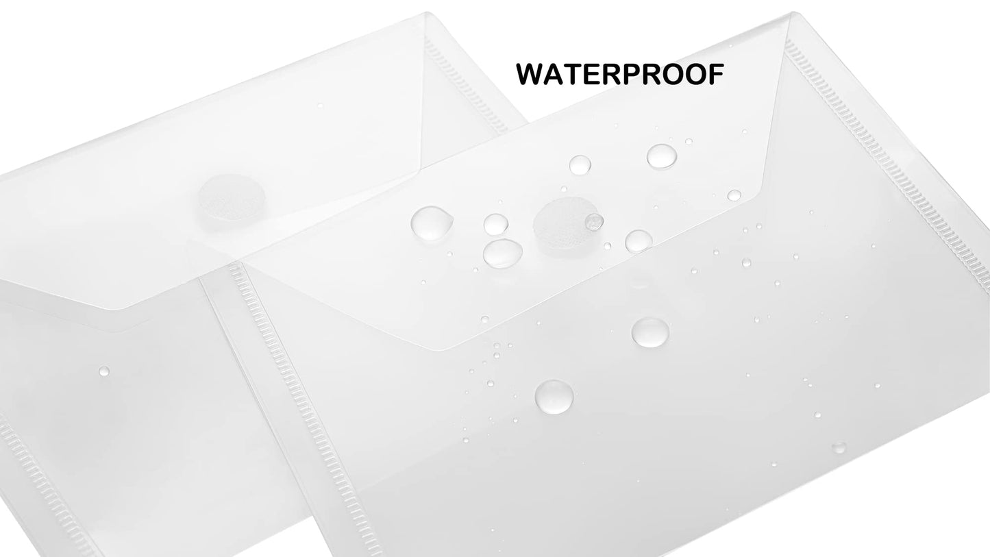 YESSART 4x6 Plastic Envelopes Hook Loop Closure Coupon Receipt Storage Holder 80 Pack (80 pack)