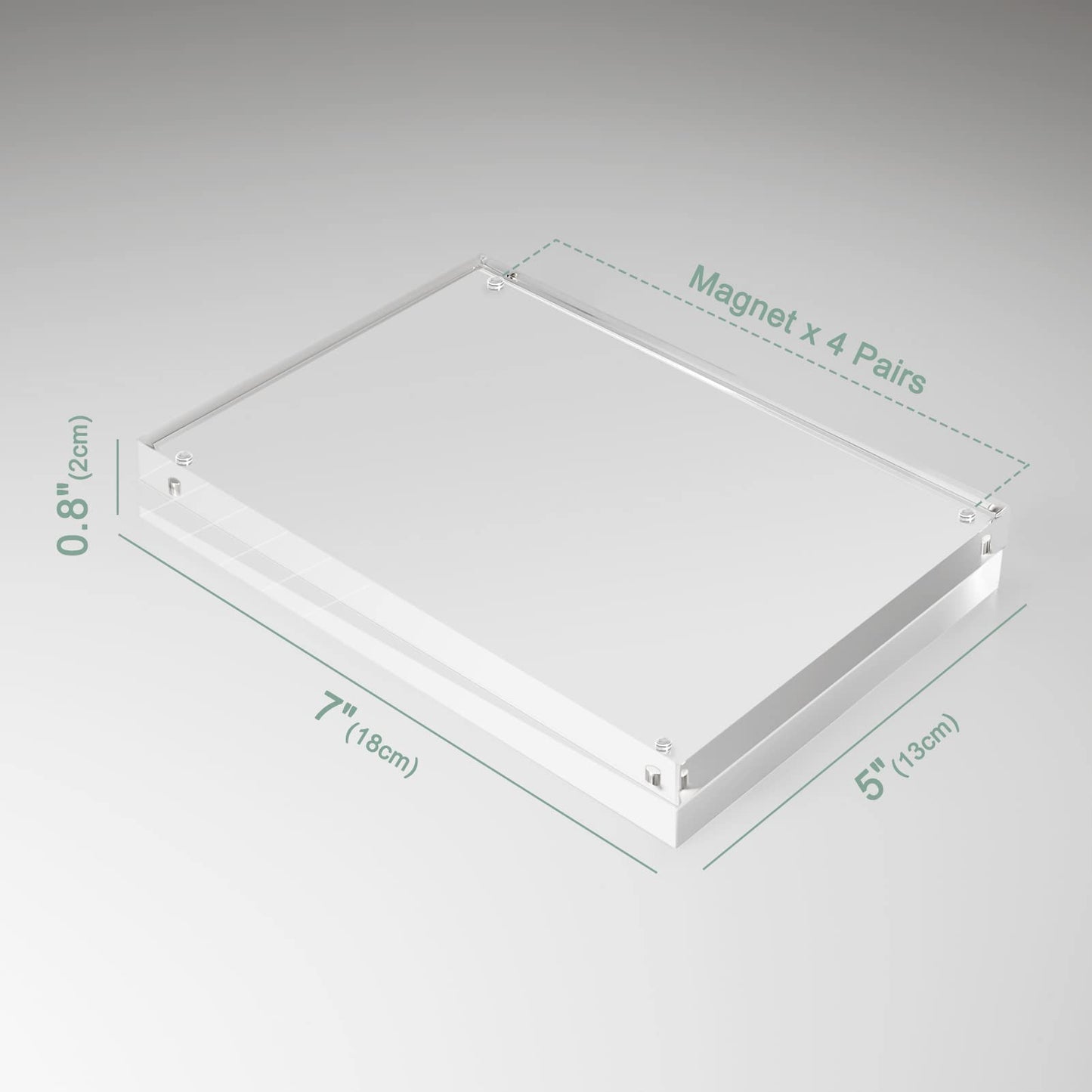 Syntrific 5x7 Acrylic Photo Frame 5Pack Premium Acrylic Photo Frame Magnetic Picture Frames Clear