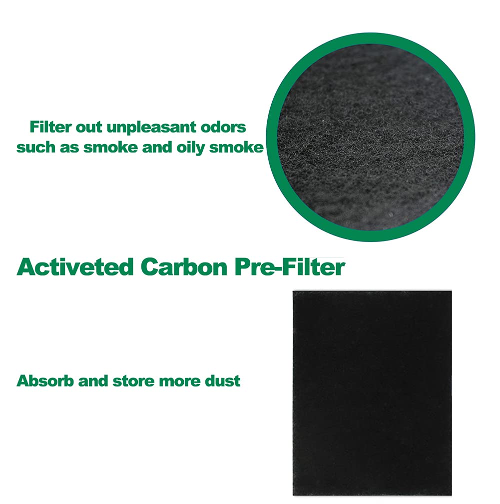 115115 Replacement Filter A Compatible with Winix C535, 5300, 5300-2, 6300,6300-2, P300 PlasmaWave Air Purifiers. 2 True H13 Filters + 8 Acitivated Carbon Filters Perfect for Smoke, Pet Odors/Dander
