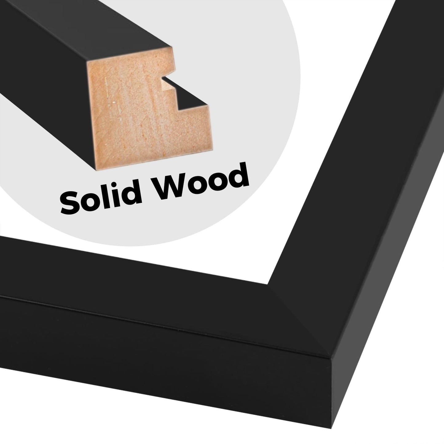 Golden State Art, 5x7 Collage Picture Frame - Solid Wood with Tempered Glass - 9x14 Multi Picture Frame - Displays (2) 5"x7" Photos or One 9"x14" Poster - Black Collage Wall Decor