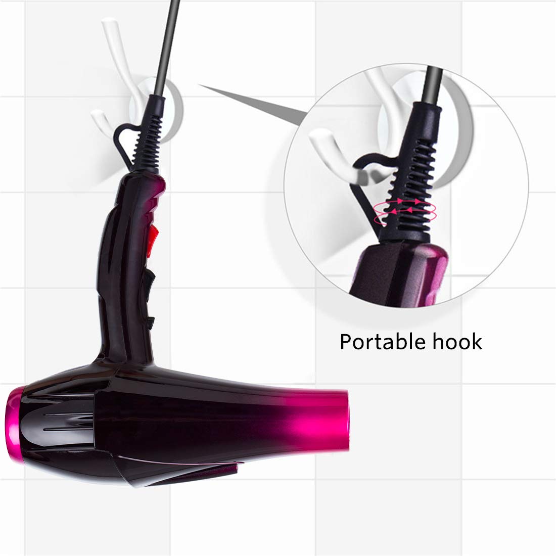 Mannice Hair Dryer, 3500 Watt Professional Salon Ionic Blow Dryer with AC Motor, 3 Heat Settings, 2 Speeds, Cool Shot Button, Tourmaline Ceramic, Concentrator & Diffuser Attachments, Purple, 110V