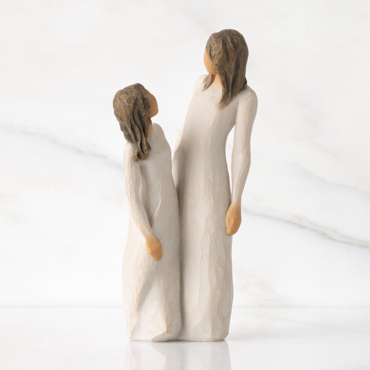 Willow Tree Time Together, “I Love Our time Together”, Figure of Mother and Daughter with clasped Hands, Sculpted Hand-Painted Figure