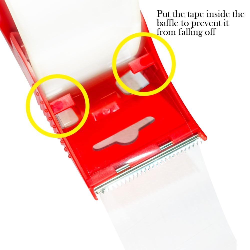 P PERFECTAPE Heavy Duty Packing Tape 36 Rolls with 6 Dispensers, Total 1980Y, Clear, 2.7 mil, 1.88 inch x 55 Yards, Ultra Strong, Refill for Packaging and Shipping