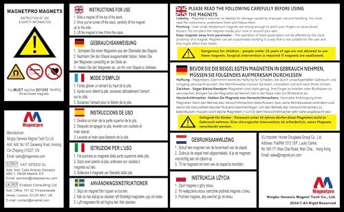 Magnetpro Fishing Magnet, Over 1700 Lbs Pulling Force Strong Neodymium Magnet Heavy Duty, Rare Earth Magnets with Eyebolt, Diameter 4.72 inches for Magnetic Fishing, Hunting, Retrieving in River