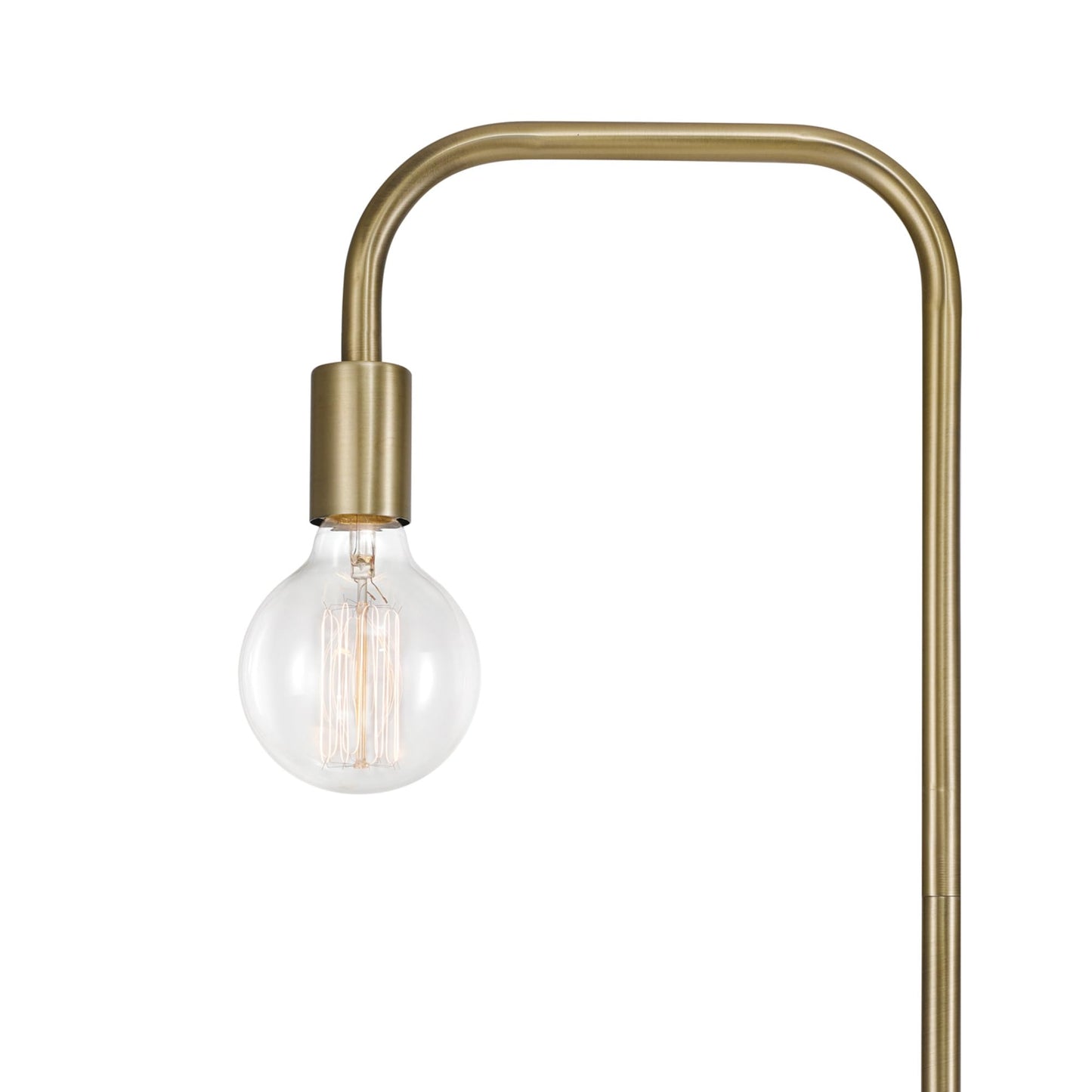 Globe Electric 67068 Holden 70" Floor Lamp, Matte Brass, in-Line On/Off Foot Switch