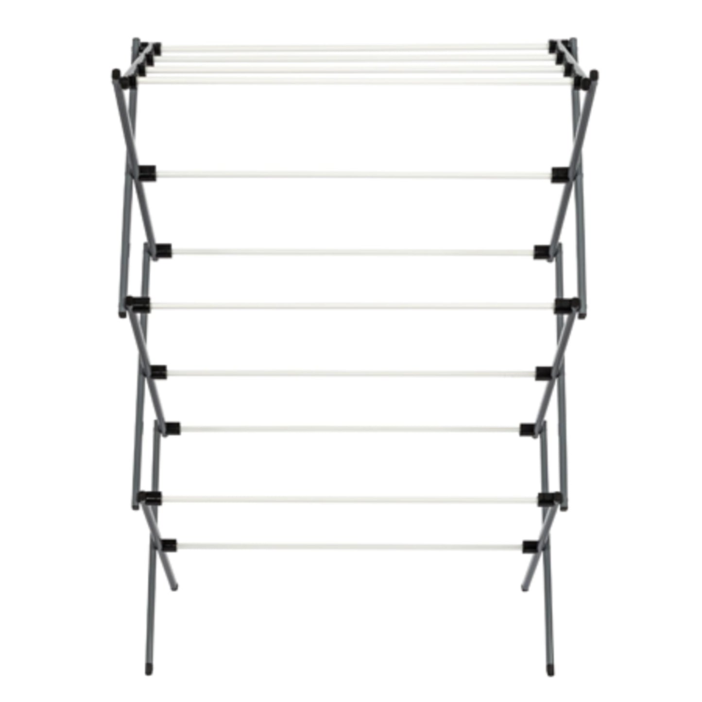 Honey-Can-Do Deluxe Metal Collapsible Clothes Drying Rack, 50 lbs, 29" x 14.2" x 42.1", White & Grey