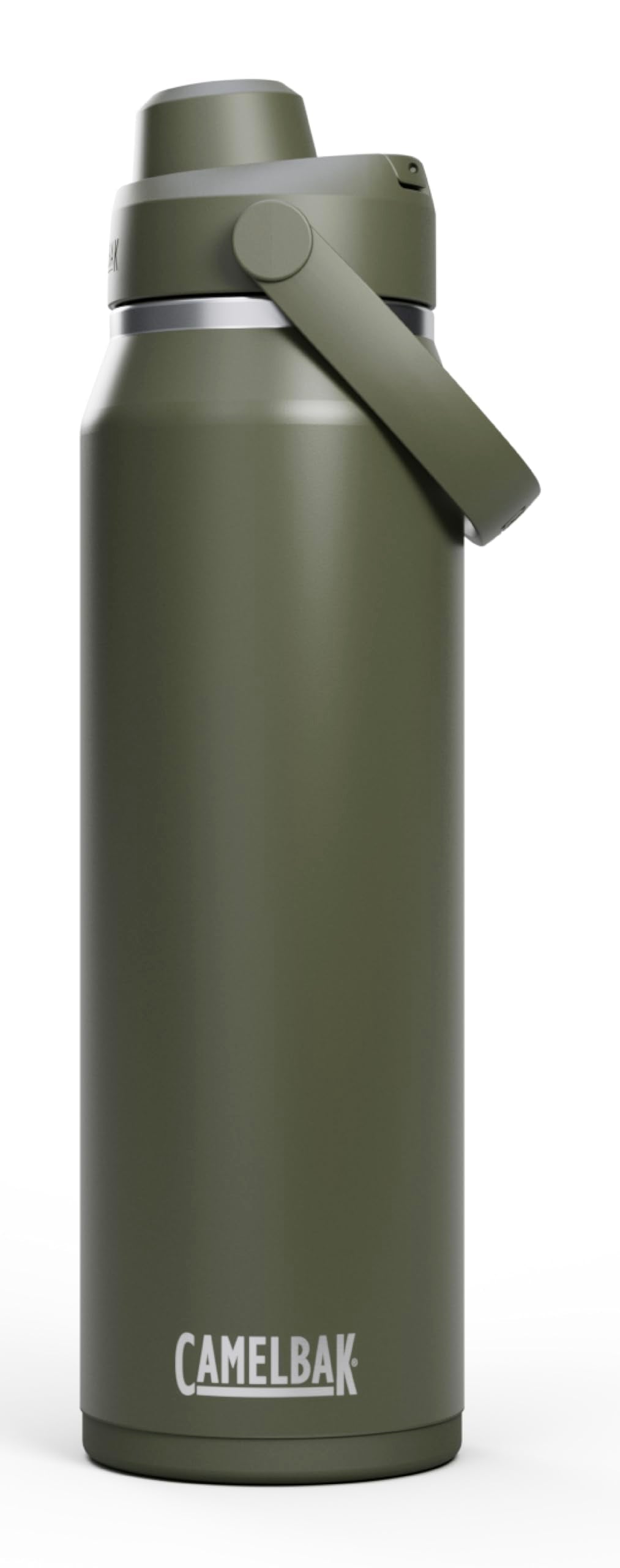 CamelBak Thrive Chug Insulated Stainless Steel Water Bottle, Cold Retention with High Flow Lid for Everyday Hydration and Active Use, 32oz, Moss