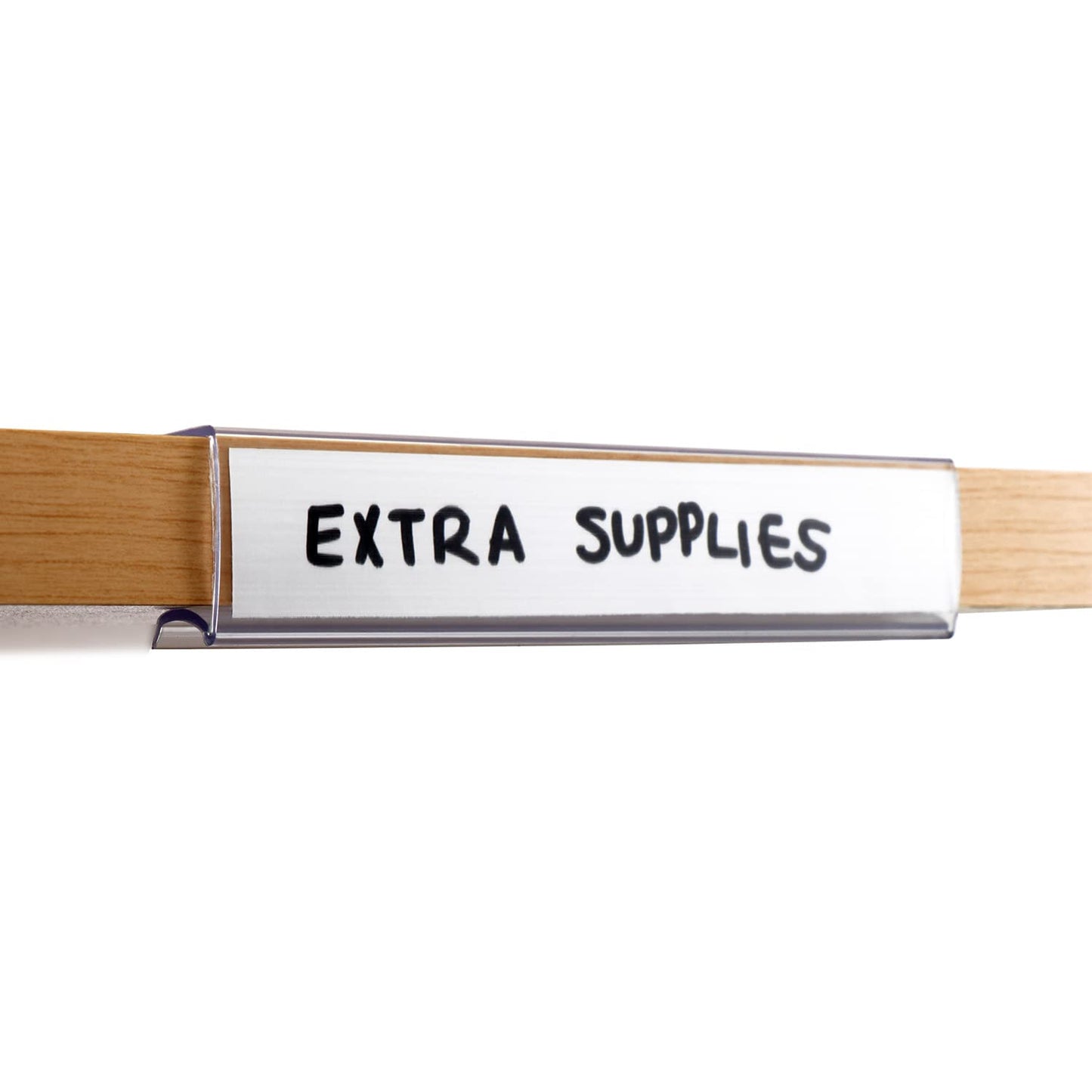 SmartSign Shelf Clip Label Holder | 1.125" x 6" Clear Plastic, for 1" Thick Shelves, Pack of 10