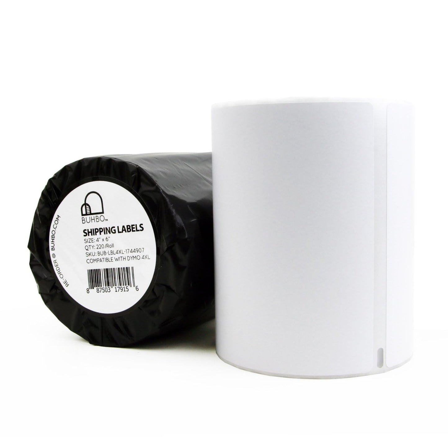 Buhbo Compatible with DYMO LabelWriter 4XL 4" x 6" Shipping Label 1744907, White (8 Pack / 220 Labels Per Roll)