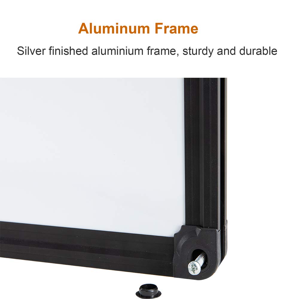 DexBoard 36 x 24 Inch Cork & Dry Erase Combo Board - Magnetic Whiteboard & Bulletin Board Combination - Hanging or Wall-Mounted for Office, Classroom, Home - Black Aluminum Frame