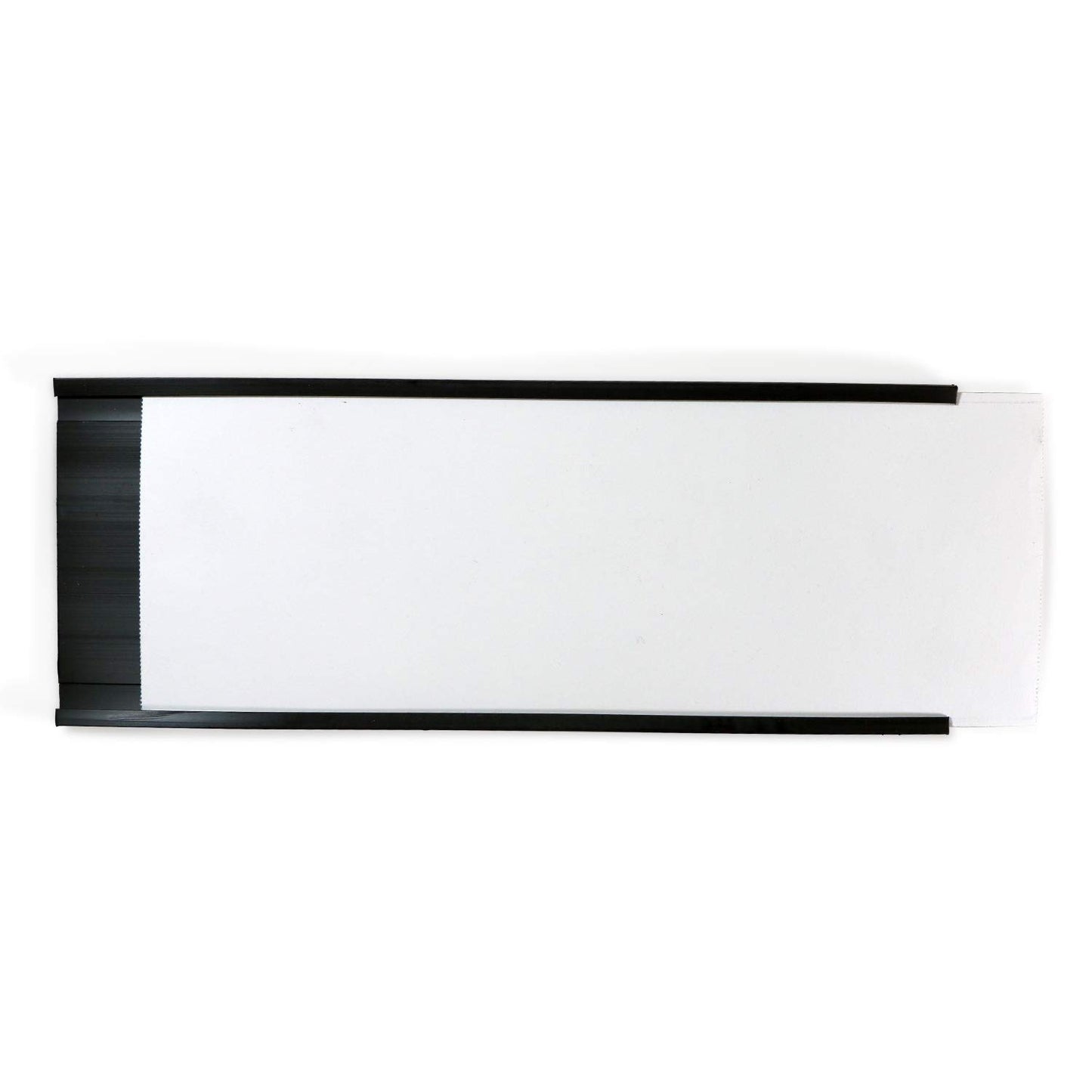 SmartSign (10-Pack) Magnetic C Channel Card Label Holders - 3" x 8" Metal Racks and Shelf Label Holders with Paper Inserts