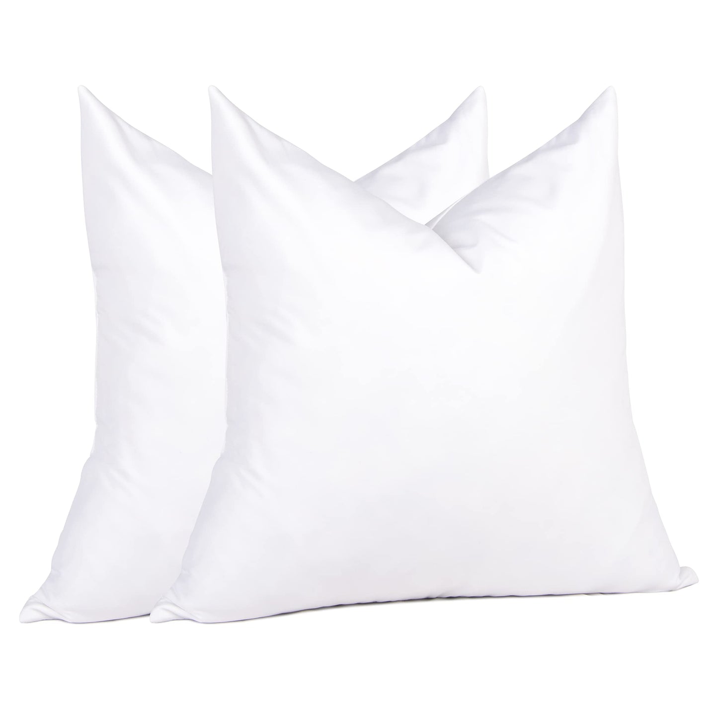 puredown® Euro Pillow Inserts 26 x 26 (Pack of 2, White), Down Feather Pillow Stuffer, Premium White Pillows for Bed, Couch, and Cushion