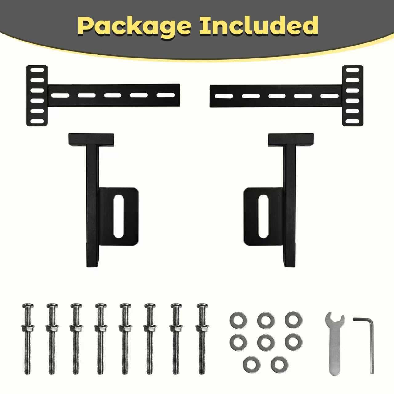 Headboard Brackets for Metal Bed Frame, Universal Adjustable Brackets for Headboard with Footboard Extension Kit Fit Twin Full Queen King, Matte Black 2 Packs