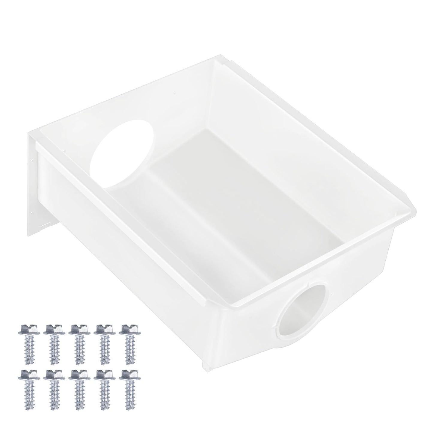 Upgraded W10670845 Refrigerator Ice Bucket Compatible with Whirlpool Ice Maker Replacement Parts WPW10670845 Removable Ice Bin for Kenmore Ice Maker Replacement WRS325FDAM04, WRS315SDHM08 Ice Bin