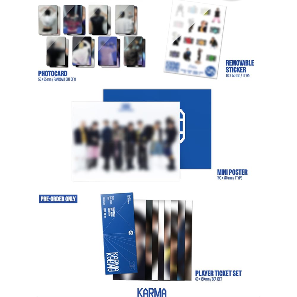 STRAY KIDS KARMA [HOORAY Ver.] 4th Album + Pre-Order Gift & 3 Extra Photocards Set