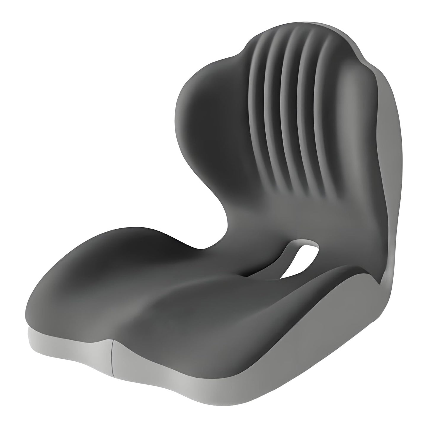 Seashell Memory Foam Seat Cushion -for Office Chair, Truck seat, Car Seat,Desk Chair, Airplane L-Shaped Back Support & Sciatica Relief & Tailbone Coccyx Pain Relief for Long Sitting and Driving(B&G)