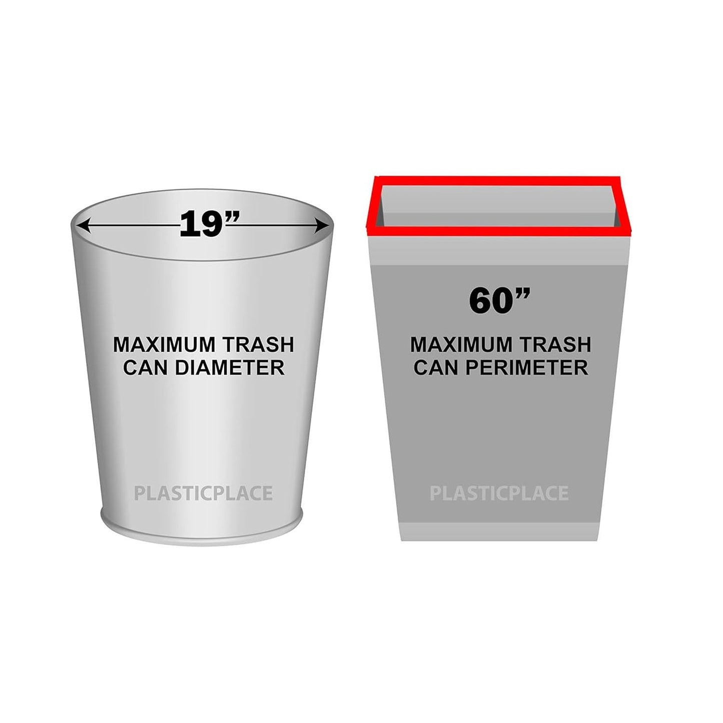 Plasticplace 20-30 Gallon Trash Bags │ 1.5 Mil │ Clear Heavy Duty Garbage Can Liners │100 Count (Pack of 1)