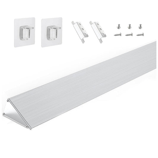 30" Slide-in Range Rear Filler Kit W10113901A, Stove Gap Universal Triangular Filler Strip, Cooktop Trim Kit Between Stove and Backsplash for Whirlpool & Most Brand, Durable Aluminum, Silver