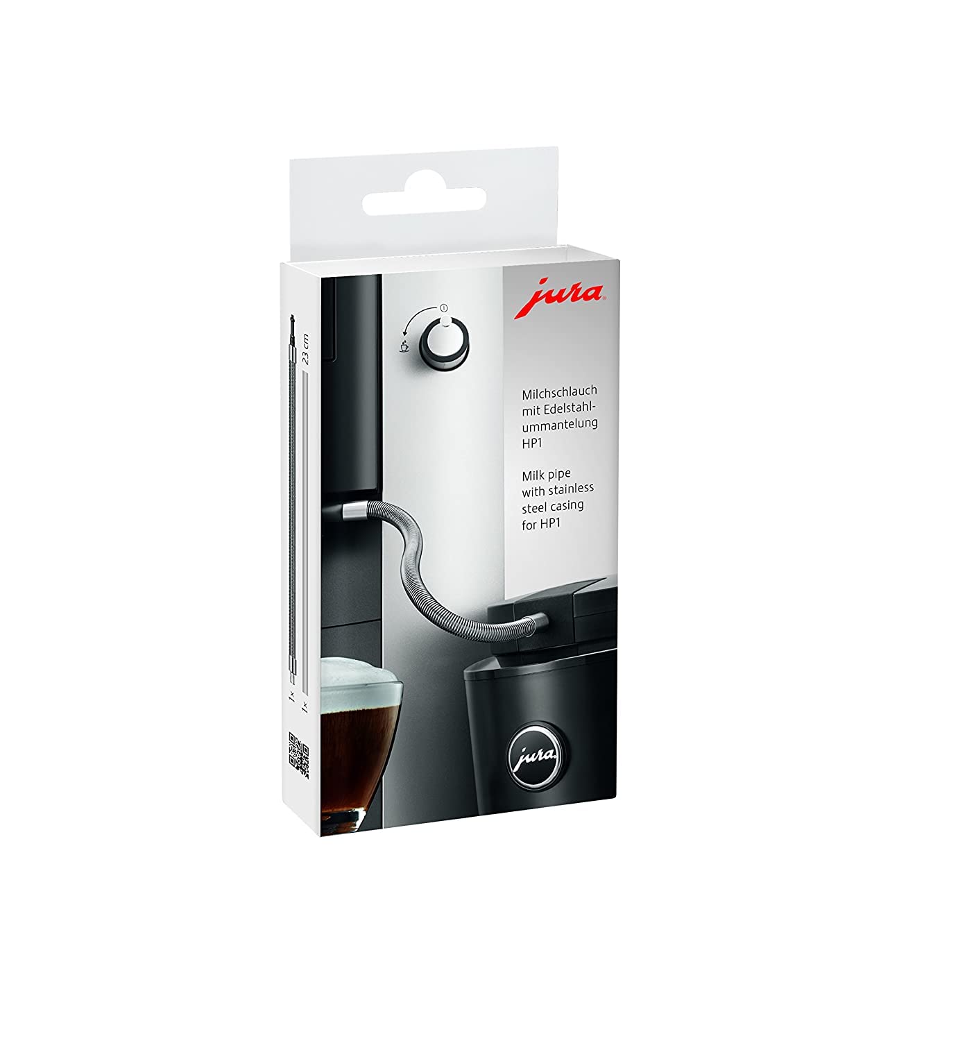 Jura Milk pipe with stainless steel casing HP1 (for Jura WE8, ENA 8, Micro 90, E6, D6)