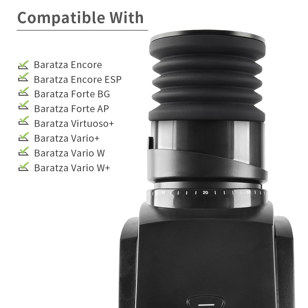 CAFEMASY Single Dose Hopper with Silicone Bellow and Aluminum Lid Coffee Grinder Cleaning Accessories Tools
