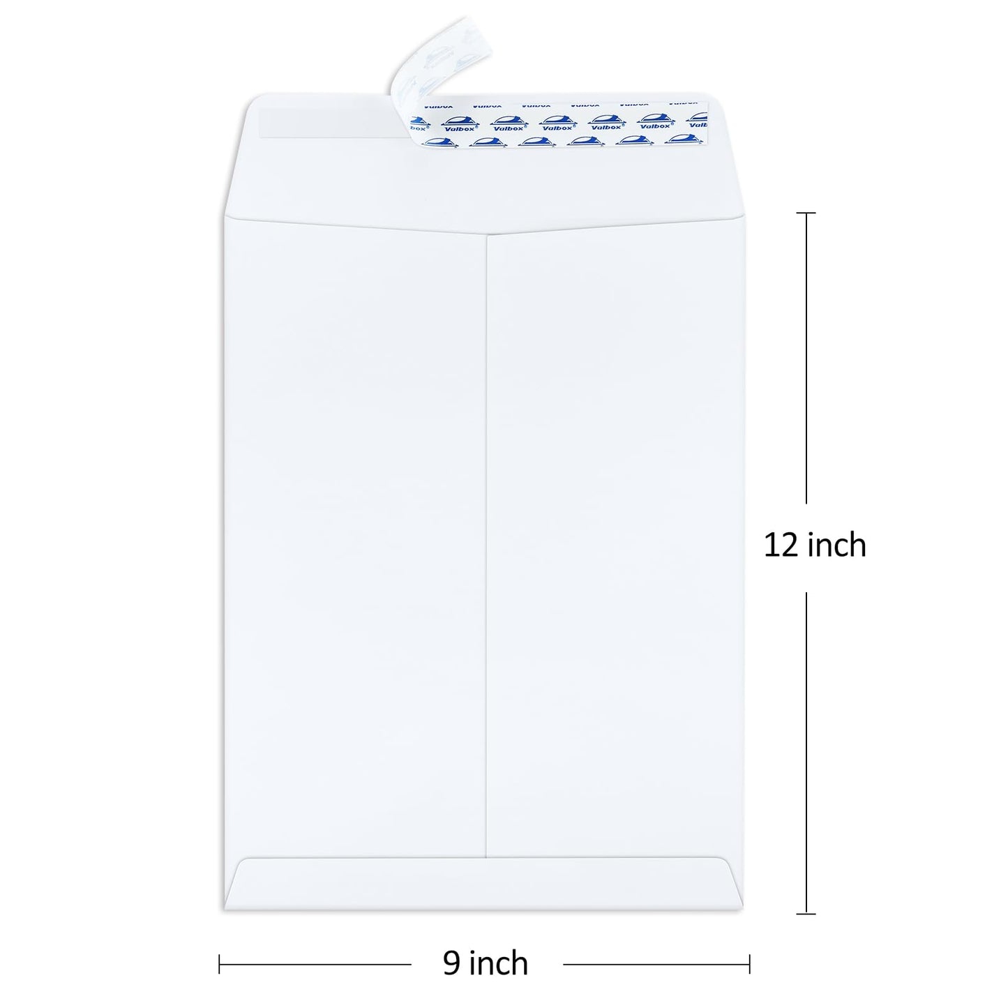 ValBox 9x12 Self Seal Catalog Envelopes 250 Packs White Envelopes with Peel and Seal Flap for Mailing, Organizing and Storage