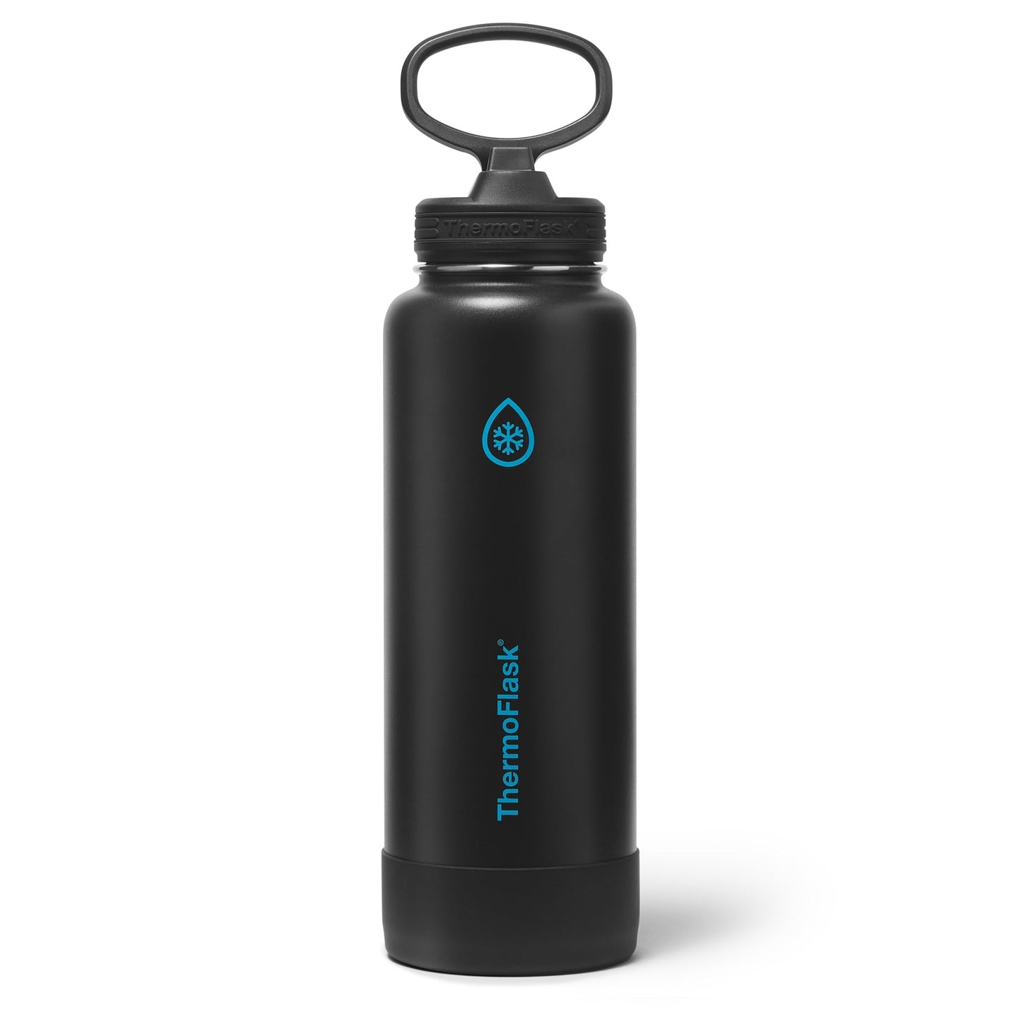 ThermoFlask Insulated Water Bottle with Spout Lid (40 oz, Electric Eclipse) - Leakproof, Stainless Steel Water Bottle for Cold & Hot Drinks, Travel & Daily Hydration