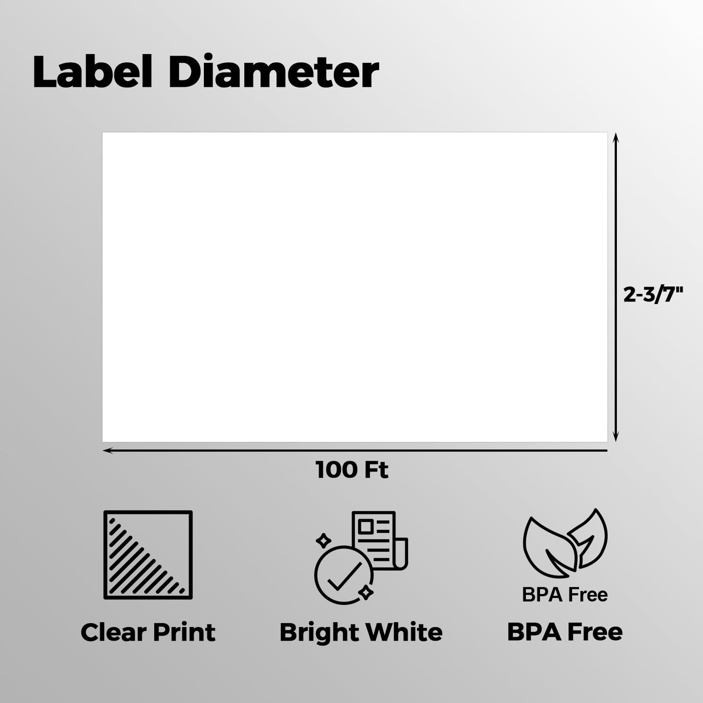 DK-2205 Shipping Labels Compatible with QL800-QL820NWB-QL810W - 2.4” x 100 ft, Includes 12 Rolls Continuous Labels with 1 Detachable Frame, Fit for Brother QL Printers