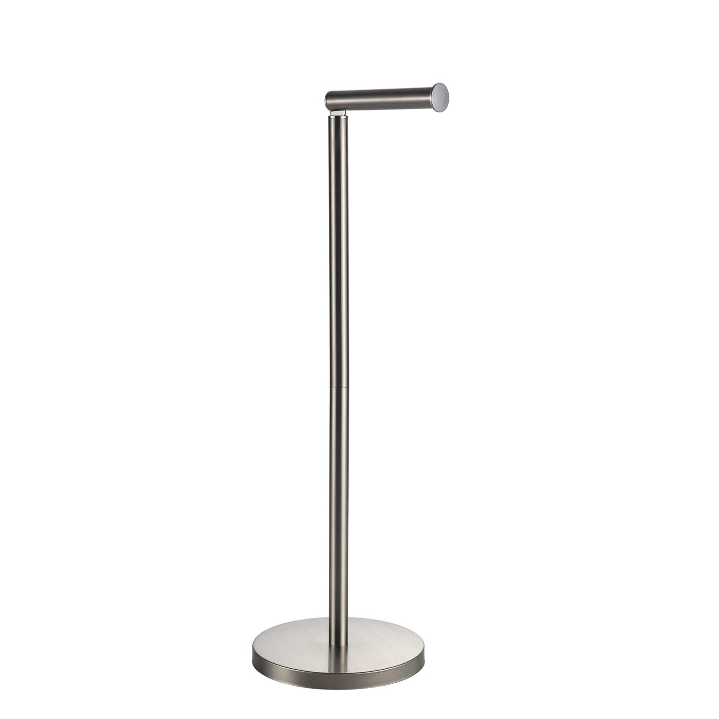 BGL Toilet Paper Holder Standing On Floor, Brushed Nickel, Tissue Holder On Floor with Reserve Storage Paper Rolls, Free-Standing Roll Paper Holder