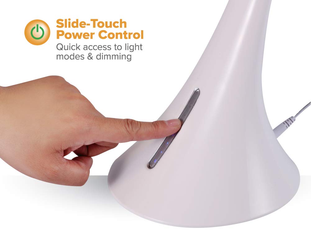 Bostitch Office Modern LED Desk Light, 8W, White (VLED1821WHITE-BOS)